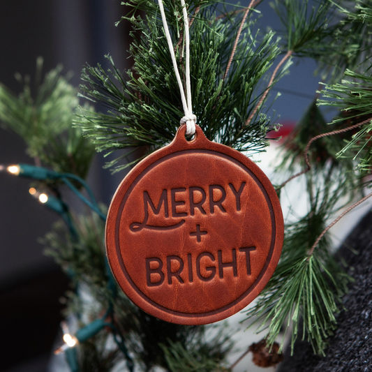 MERRY + BRIGHT HOLIDAY ORNAMENT