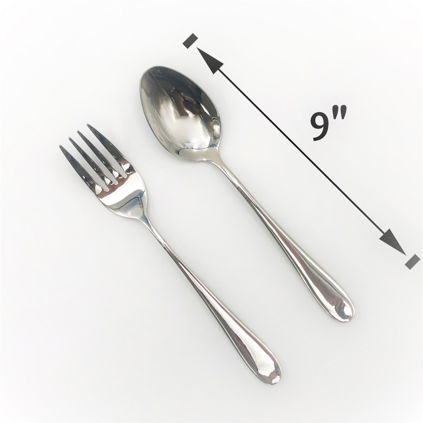 Stainless Steel Serving Fork And Knife Set Of 2 Pieces Great For Entertaining WL-555048