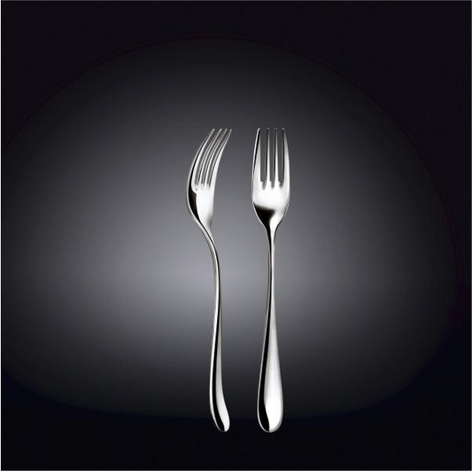 Wilmax High Polish Stainless Steel Dessert Fork 7.5" | Set Of 6 In Colour Box WL-999107/6C