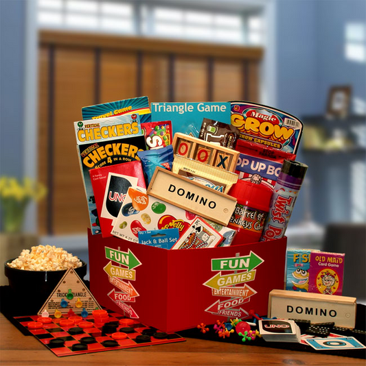 More Fun & Games Gift Box - activity gift basket - family gift basket