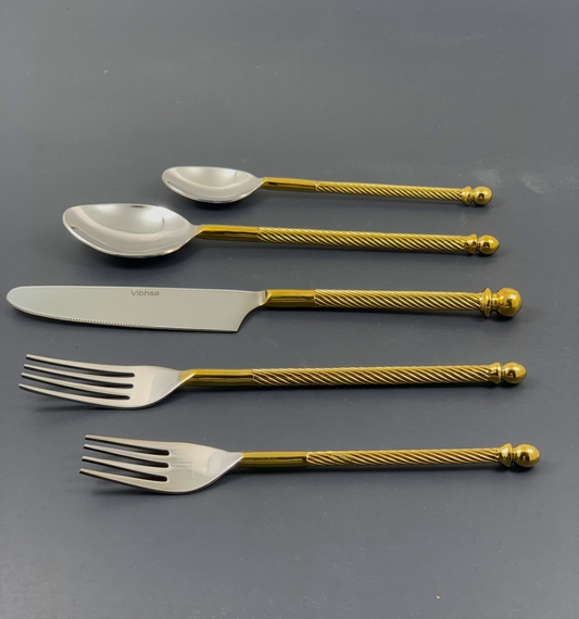 Stainless Steel Flatware set of 20 Pieces Golden