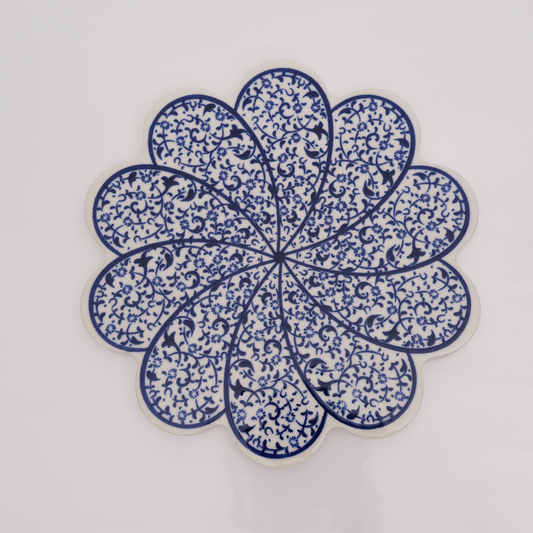 Floral Turkish Unique Ceramic Trivet - Halic Decorative Tableware