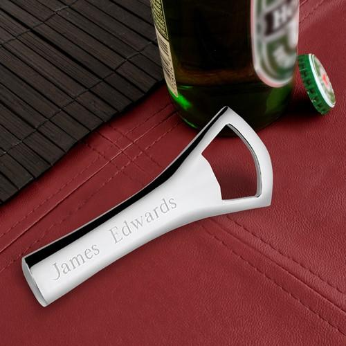 Personalized Silver Plated Bottle Opener