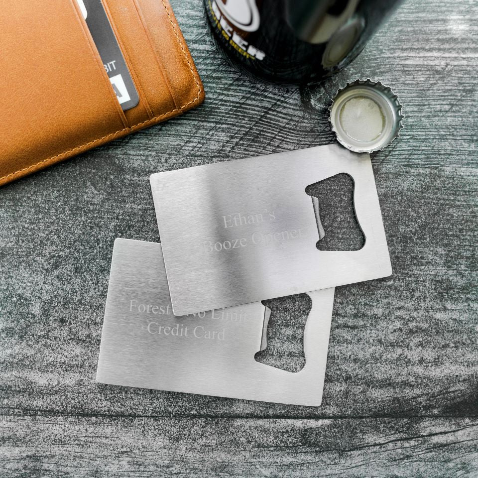 Personalized Credit Card Bottle Opener