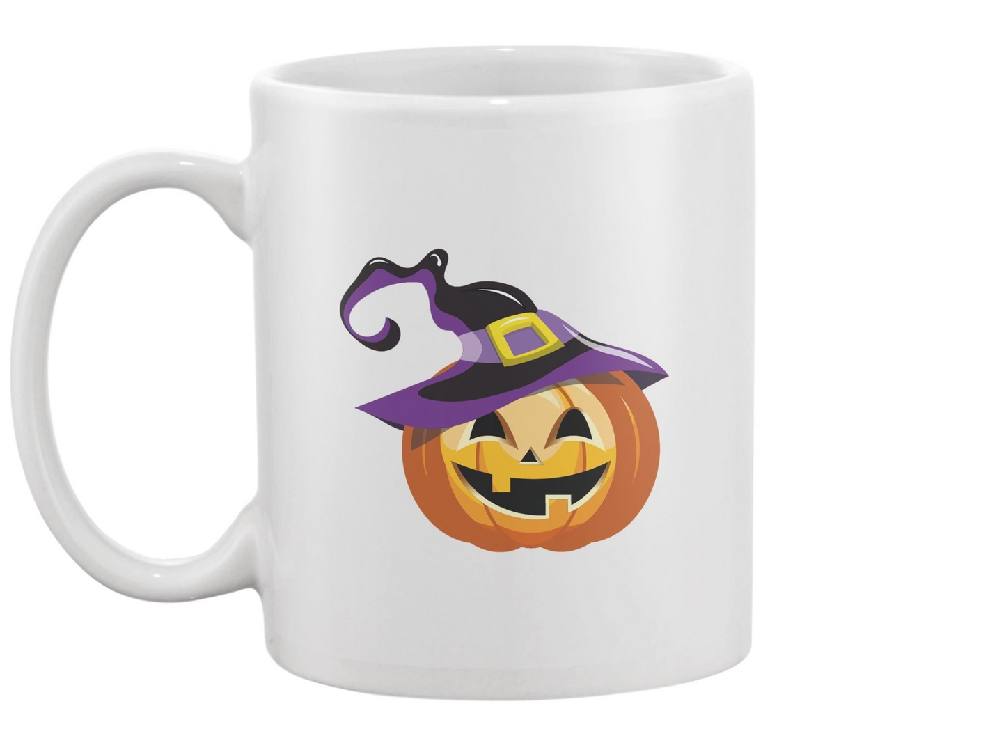 Pumpkin Wearing Witch Hat Design Mug