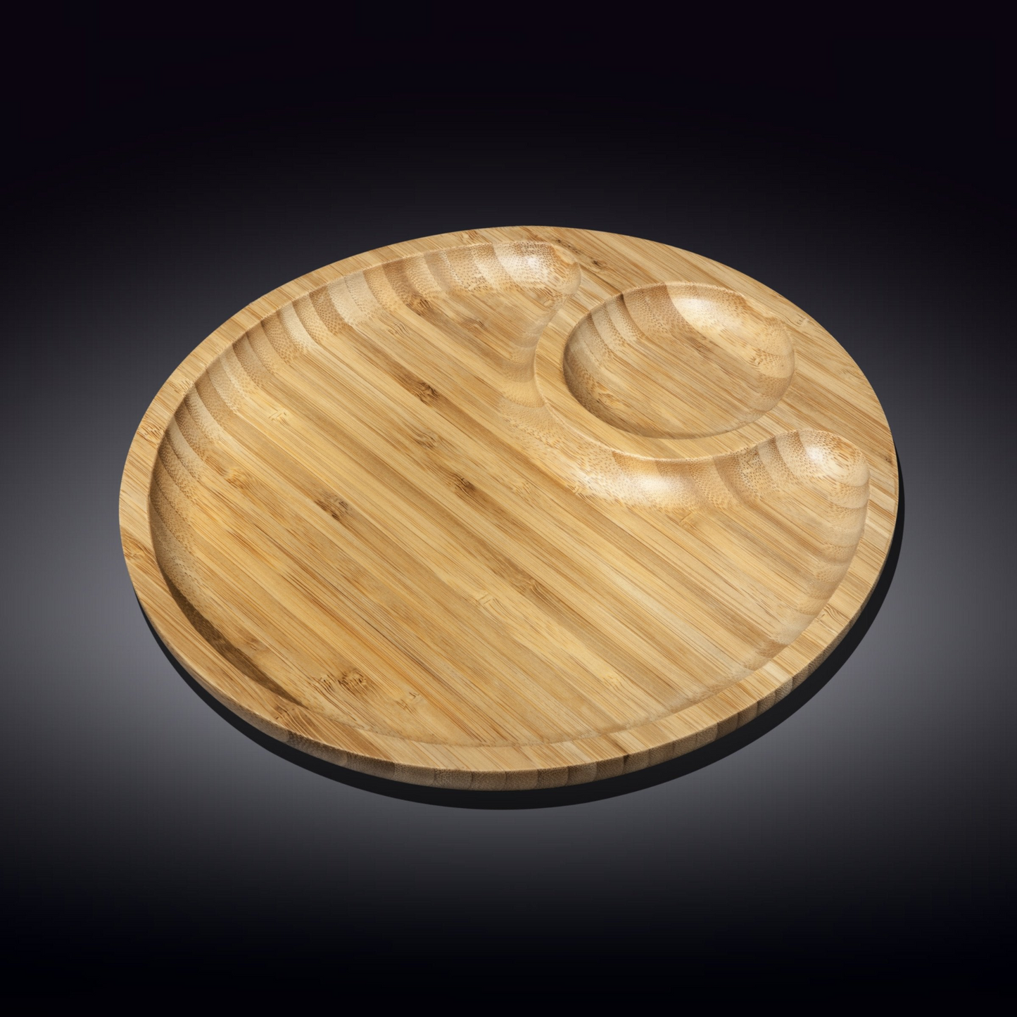 Wilmax [A] Natural Bamboo 2 Section Platter 10" | 25 Cm WL-771043/A