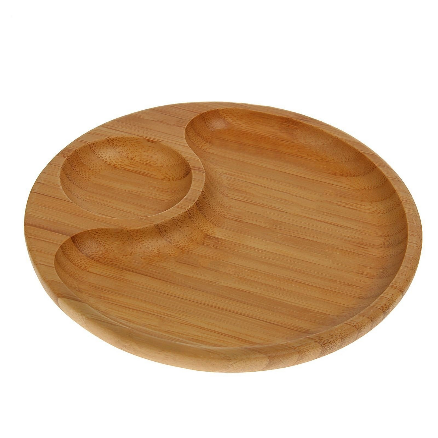 Wilmax [A] Natural Bamboo 2 Section Platter 10" | 25 Cm WL-771043/A