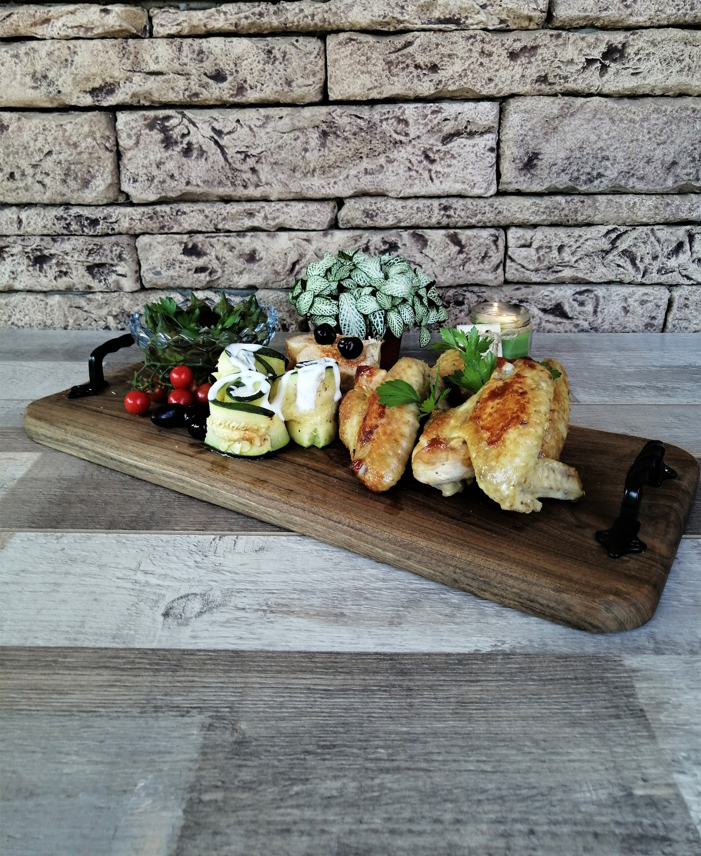 Large Serving Board Catering Extra Long Tray Charcuterie Platter With Handles Gift Idea