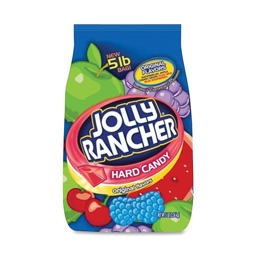 Jolly Rancher Hershey Co. Bulk Bag Hard Candy - Cherry, Watermelon, Grape, Apple, Blue Raspberry - Individually Wrapped - 1 / Bag
