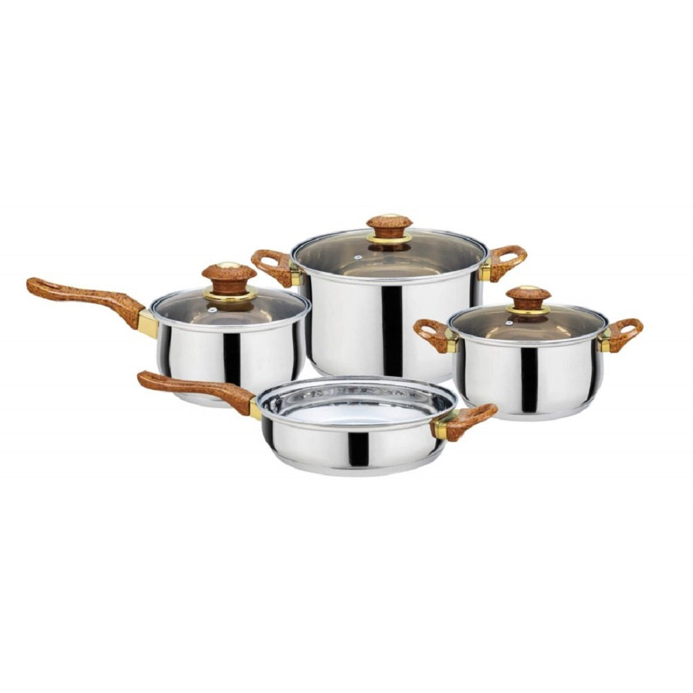 Stainless Steel Cookware Pots and Pans Set, 7 Piece