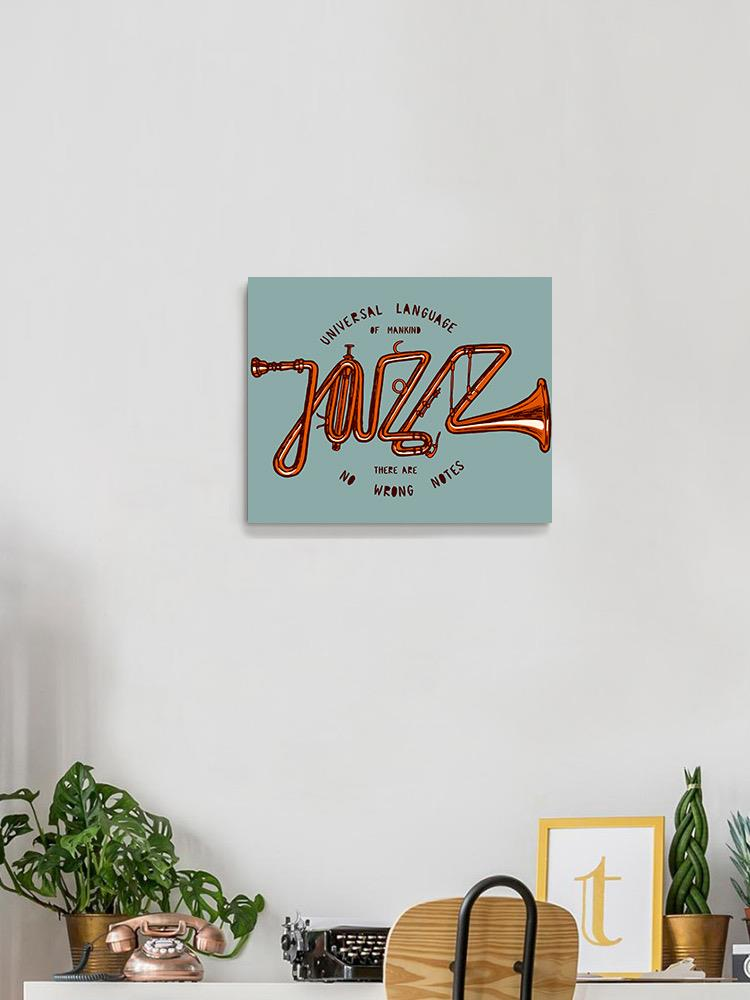 Jazz Trumpet Wrapped Canvas