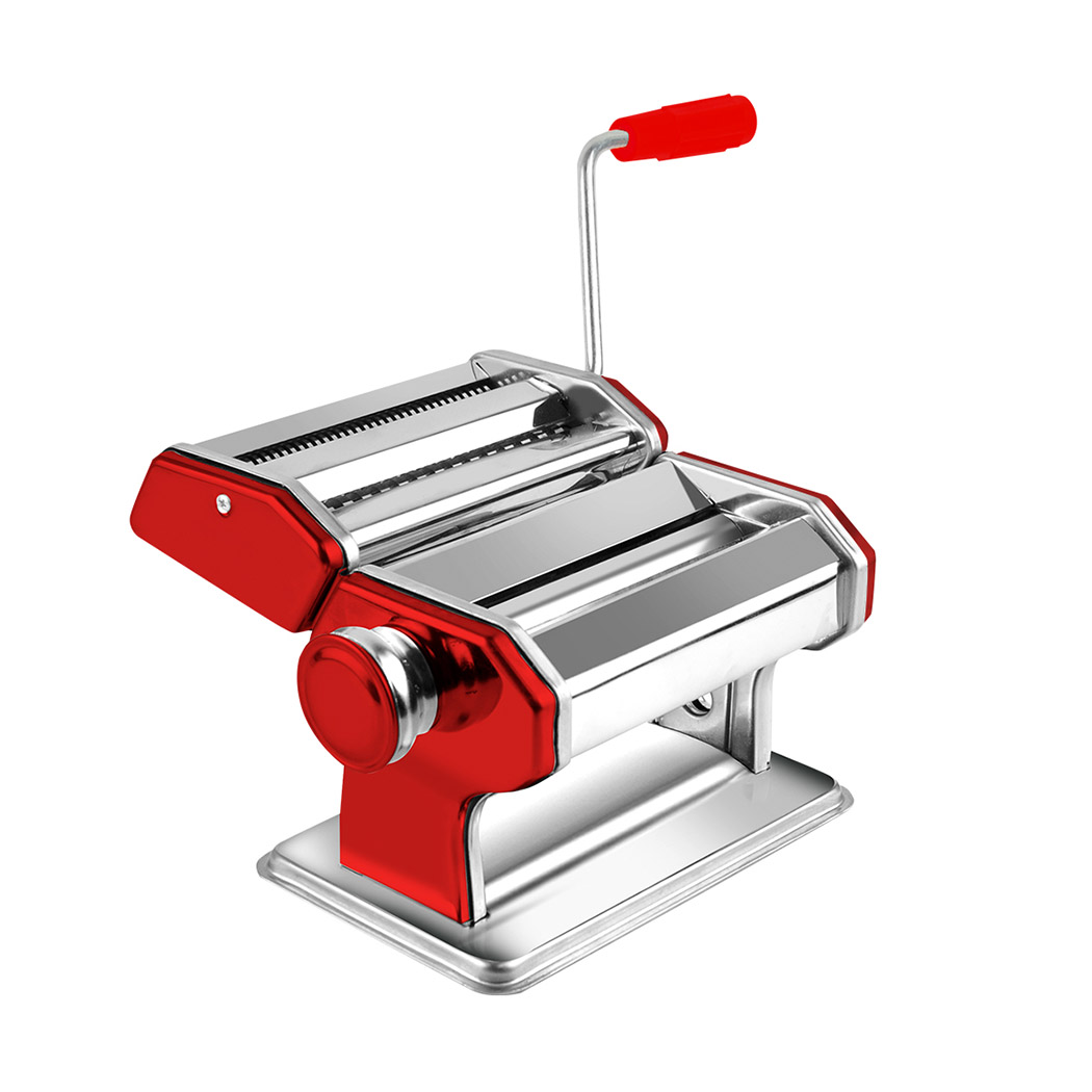 Pasta Making Machine - Red |150mm Stainless Steel