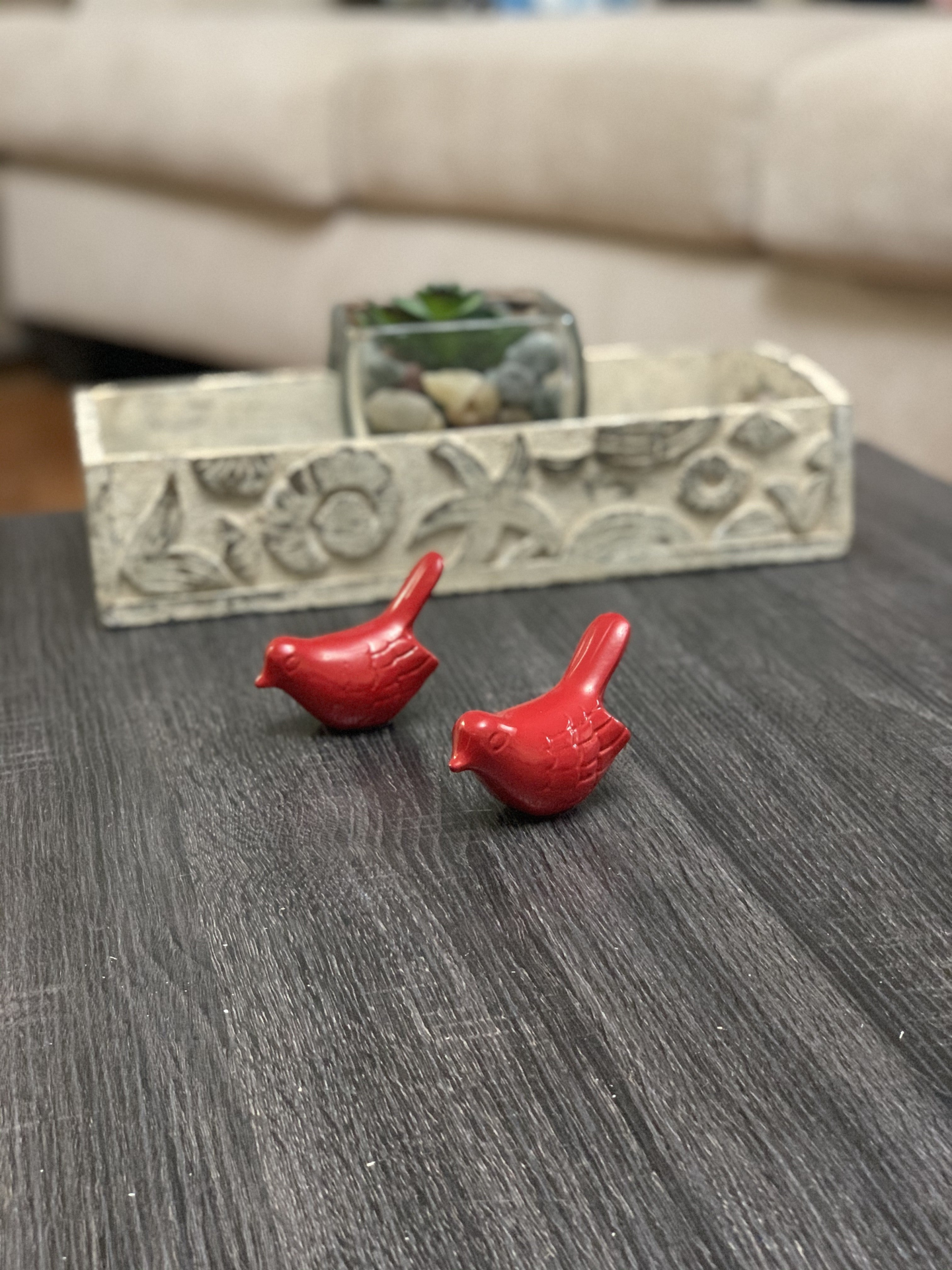 Vibhsa Birds of Health and Happiness Set of 2 (Red)
