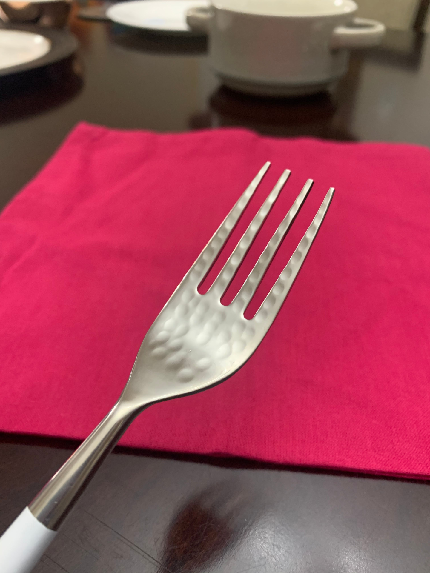 White & Silver Flatware Stainless Steel Set of 20