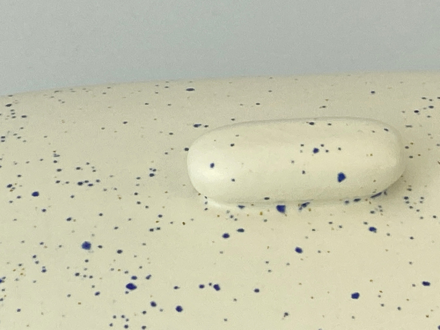 Butter Dish Light Speckled Blue Glaze