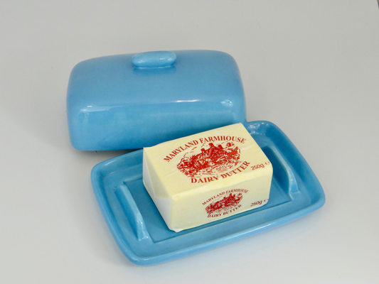 Butter Dish Sky Blue Glaze