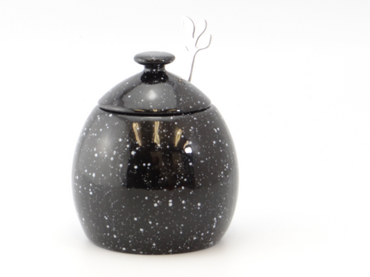 Sugar Bowl Speckled Black Glaze