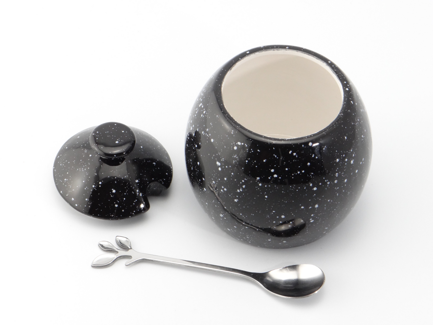 Sugar Bowl Speckled Black Glaze