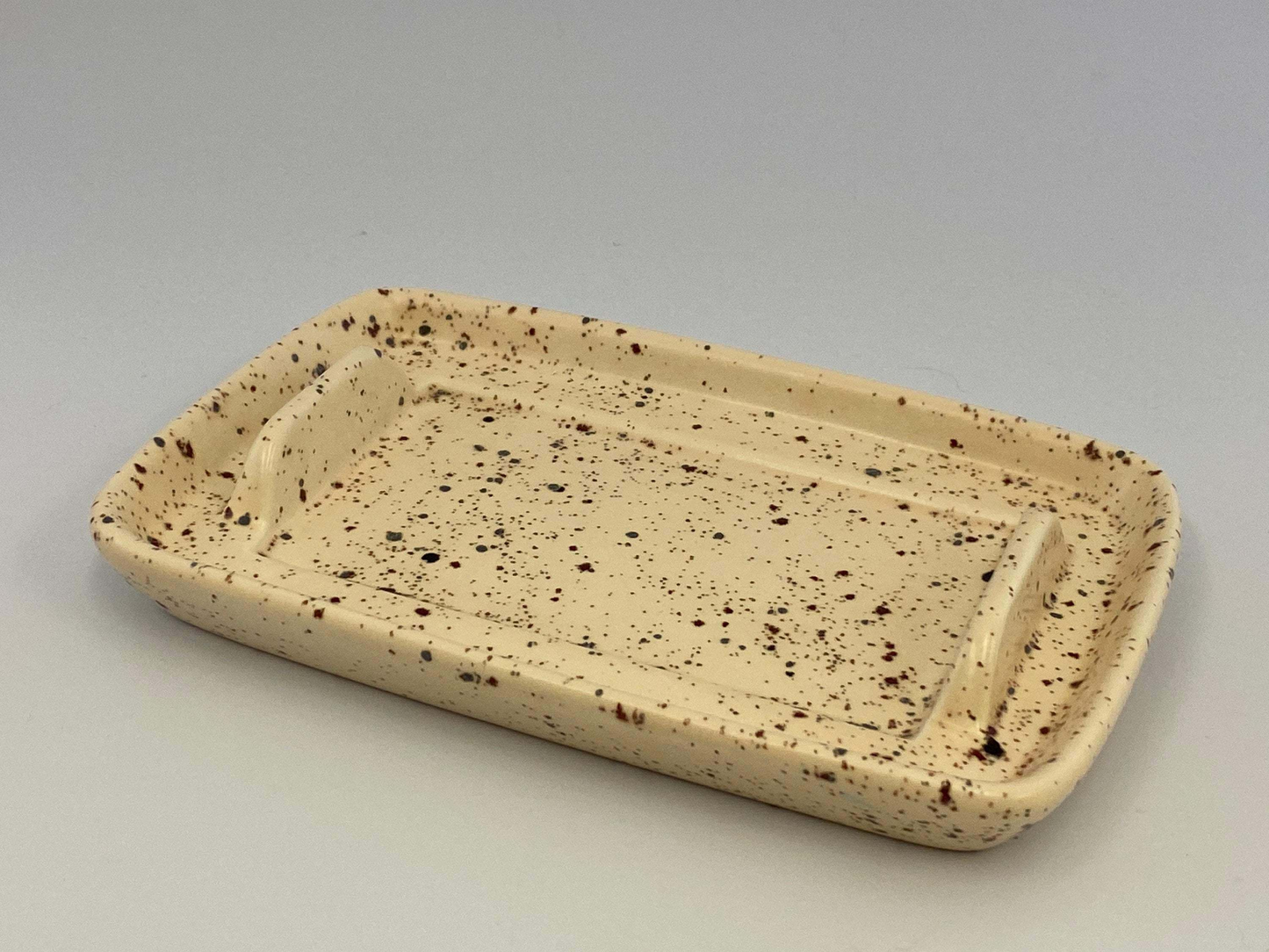 Butter Dish with Speckled Honey Glaze