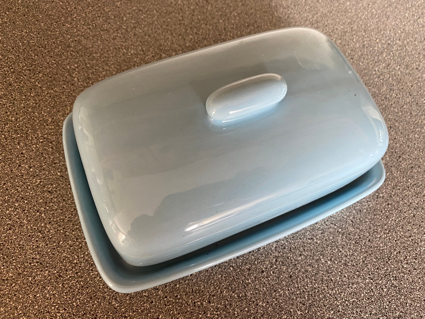 Butter Dish and Sugar Bowl Set - Powder Blue Glaze
