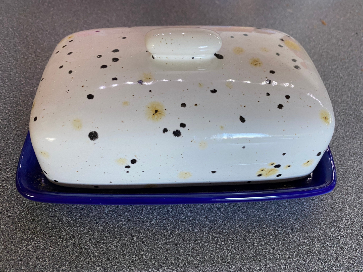 Butter Dish with Confetti Glaze