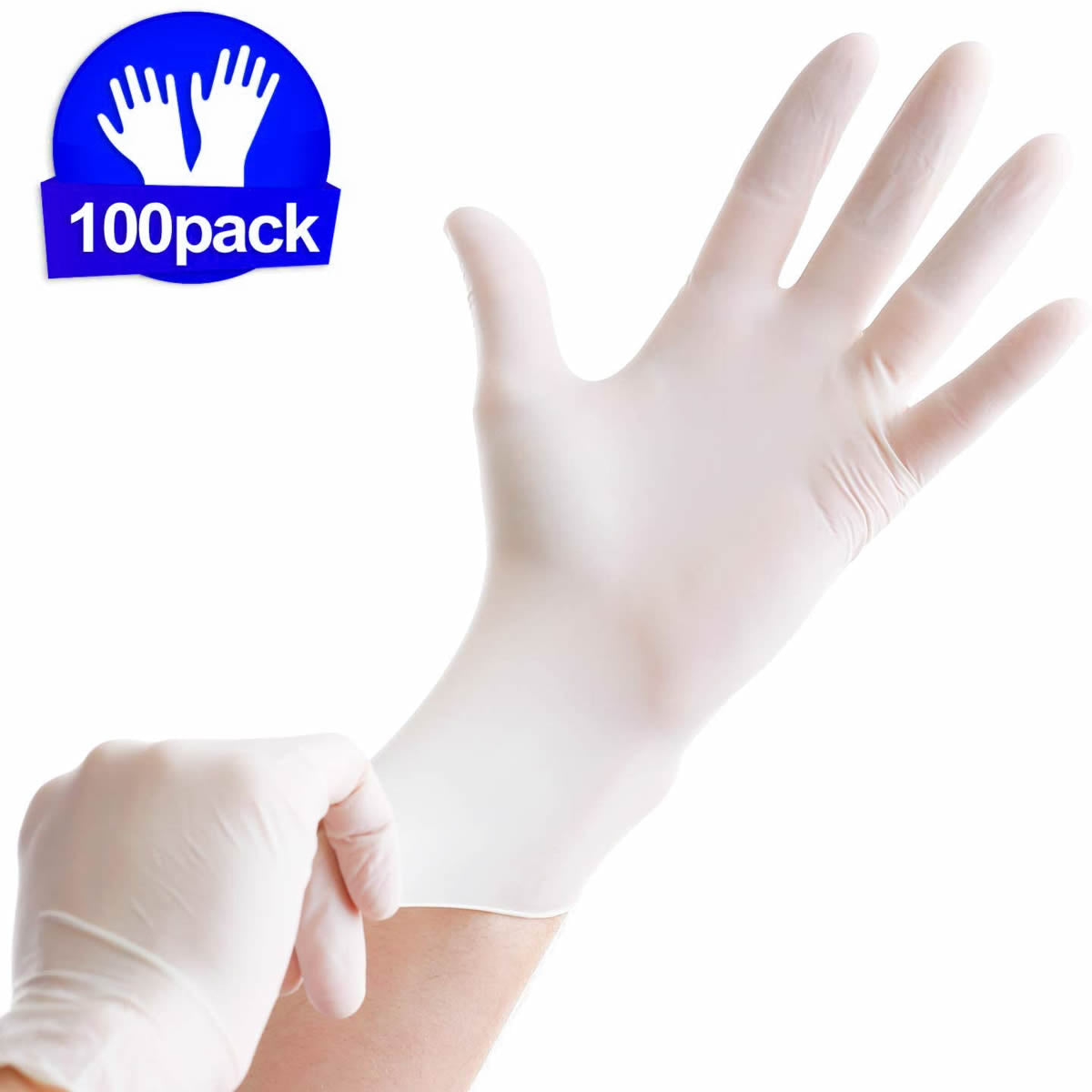 General Purpose Clear Vinyl Disposable Gloves Medium 50 pairs /100 pcs /Box
