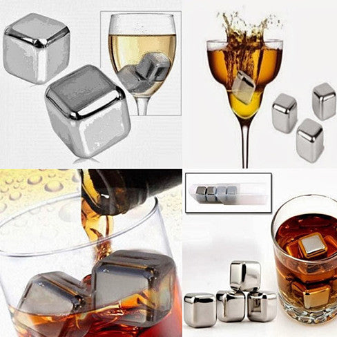 Steel Chillers - The Stainless Steel Food Grade Ice Cubes for Cocktails