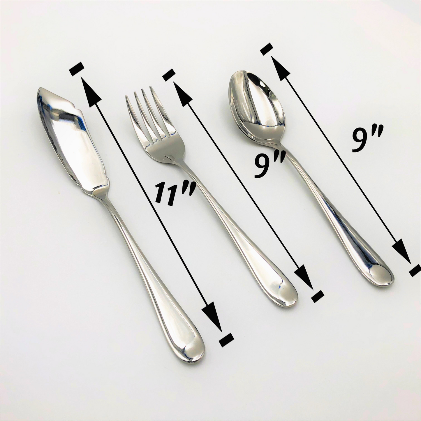 Stainless Steel Serving Fork And Knife And A Large Fish Knife Set Of 3 Pieces Great For Entertaining WL-555049