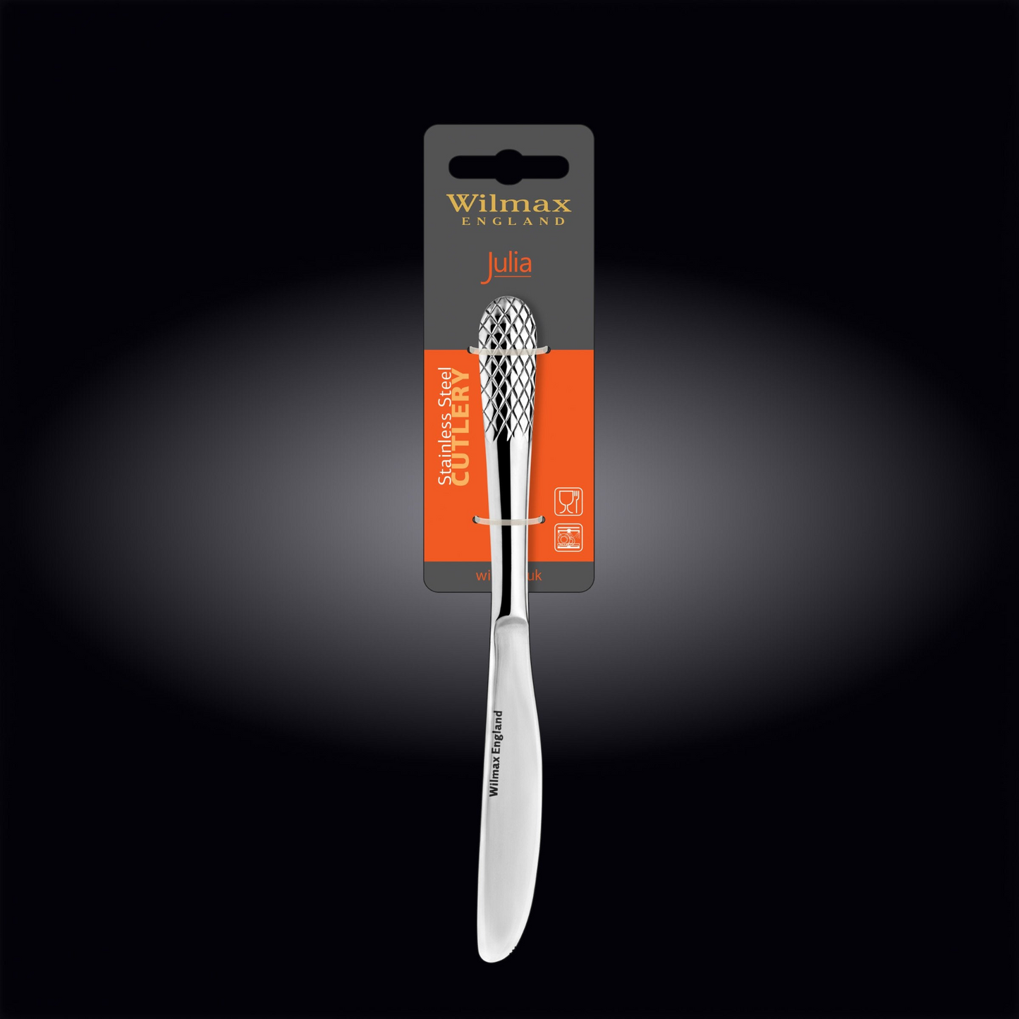 Wilmax High Polish Stainless Steel Dinner Knife 8.5" On Blister Pack WL-999200/1B