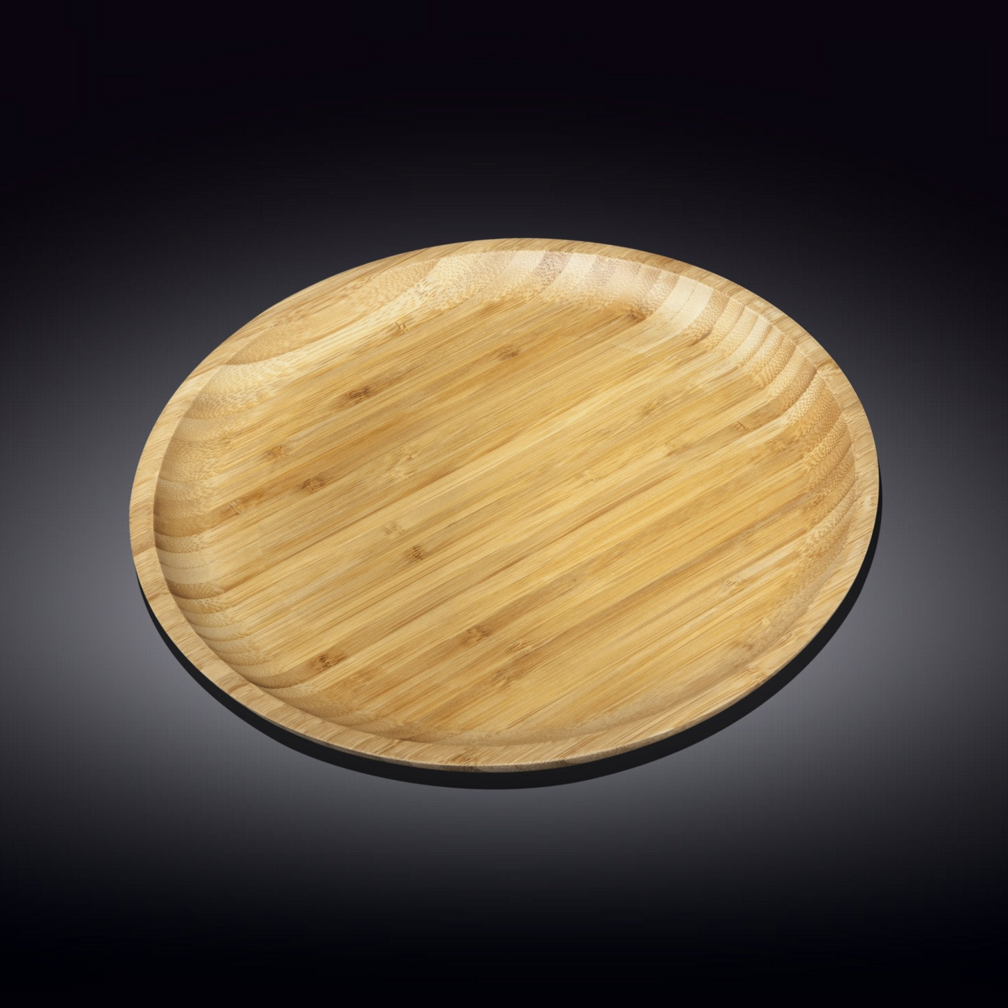 Wilmax Bamboo Wood Round Platter 12" |For pizza / Barbecue / Steak WL-771036/A