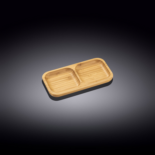 Wilmax Bamboo Wood Divided Dish / Bento box  8.5" X 4.5" | 22 X 11.5 Cm WL-771223/A