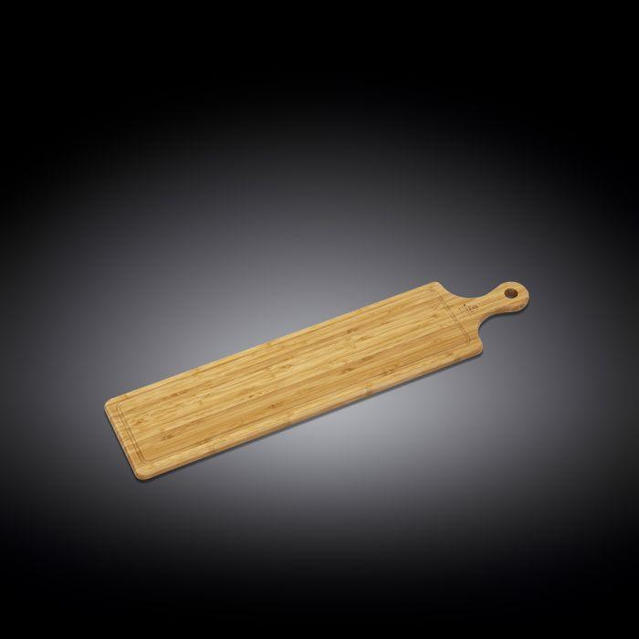 Wilmax [A] Natural Bamboo Long Serving Board With Handle 26" X 5.9" | 66 X 15 Cm WL-771132/A