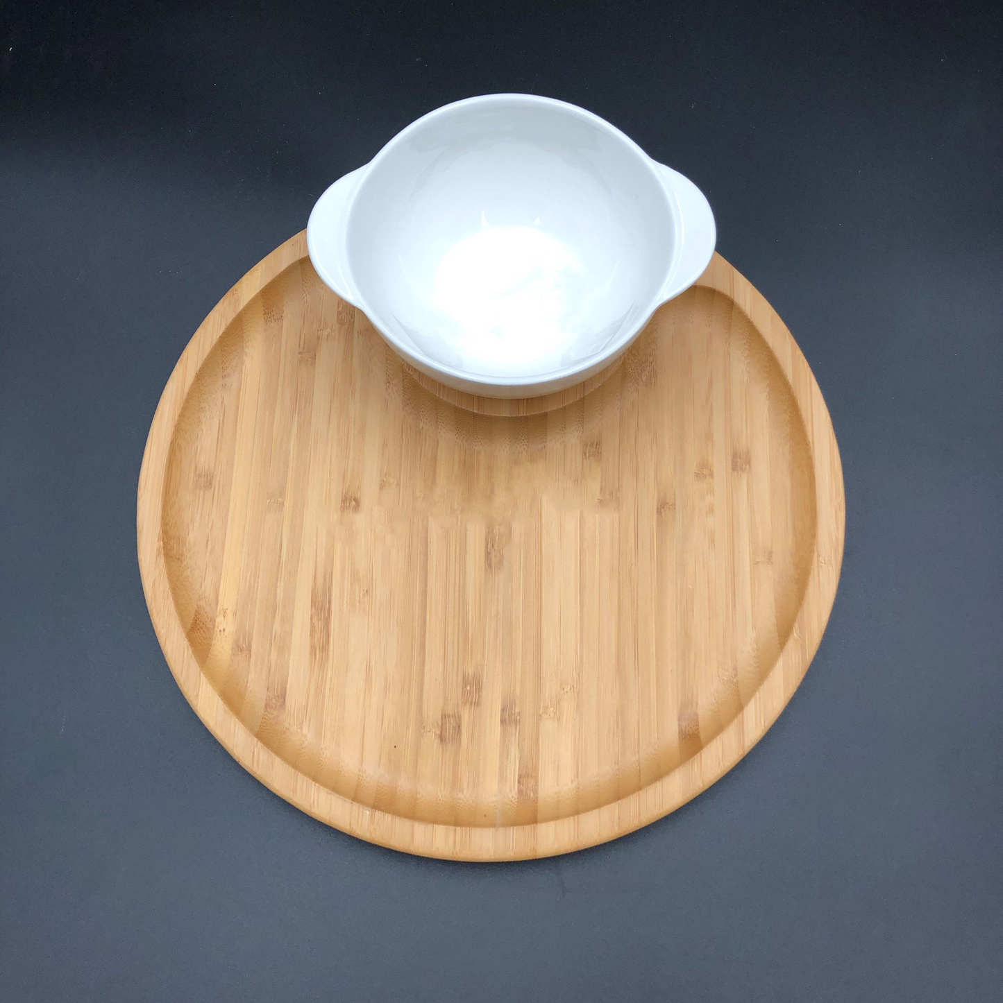 Wilmax Bamboo And Fine Porcelain Set For Single Serve Soup Or Cereal Or Your Favorite Dessert  WL-555021