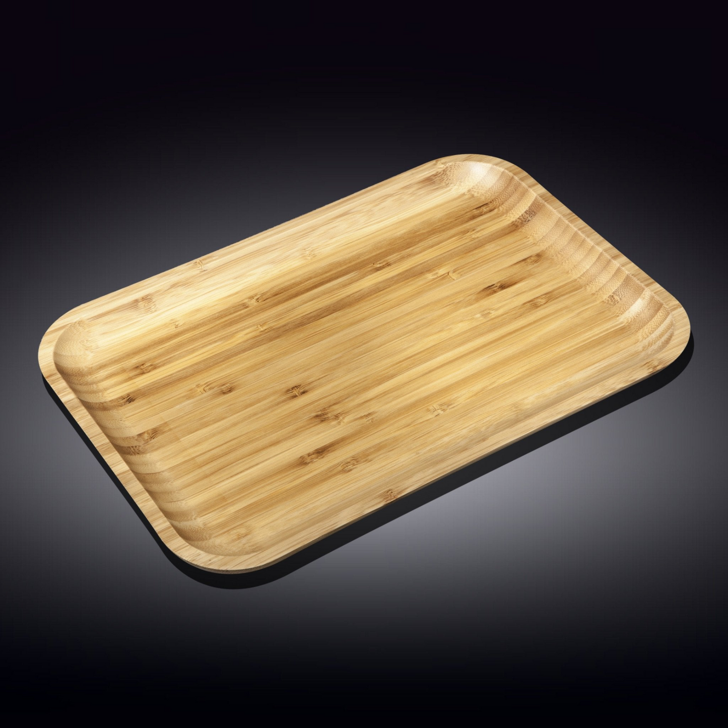 Wilmax Bamboo Wood Platter 14" X 10" | For Appetizers / Barbecue / Steak  WL-771056/A