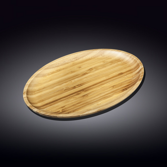 Wilmax Bamboo Wood Oval Platter 12" X 8" |For Appetizers / Barbecue / Burger Sliders  WL-771067/A