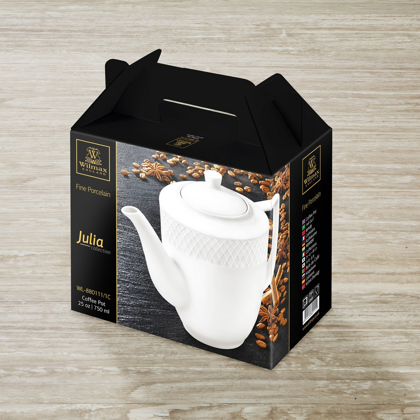 Wilmax [A] Fine Porcelain Coffee Pot 25 Oz | 750 Ml In Gift Box WL-880111/1C