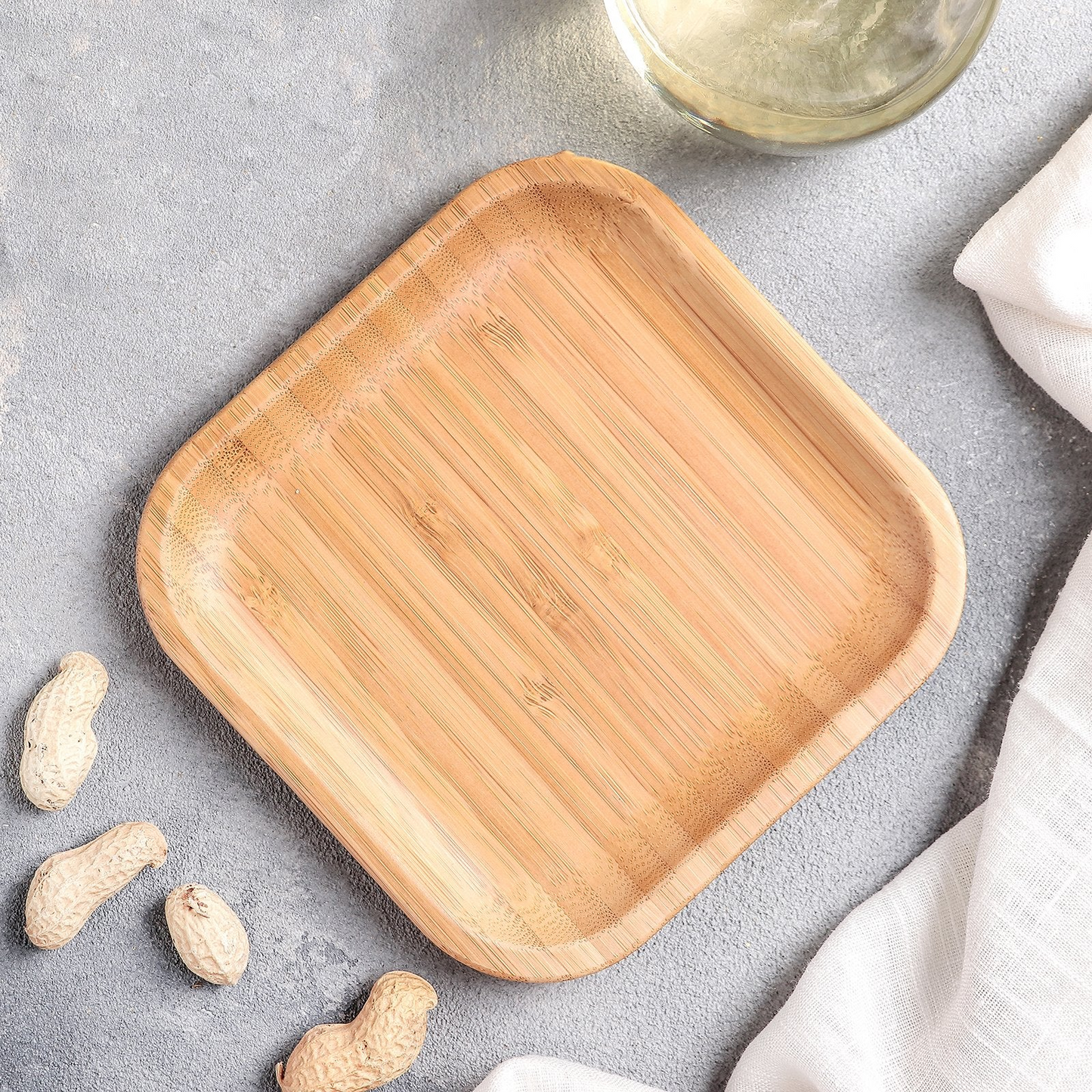 Wilmax [A] Natural Bamboo Plate 5" X 5" | 12,5 Cm X 12.5 Cm WL-771018/A