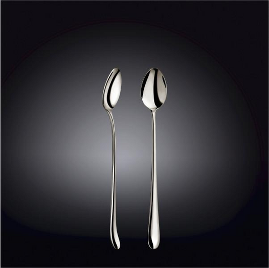 Wilmax [A] High Polish Stainless Steel Long Drink Spoon 7.75" | 19.5 Cm White Box Packing WL-999121/A