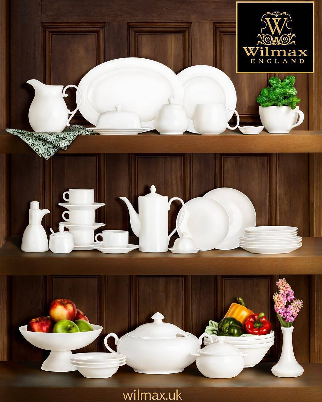 Wilmax Fine Porcelain White Salt & Pepper Set WL-996068/Sp