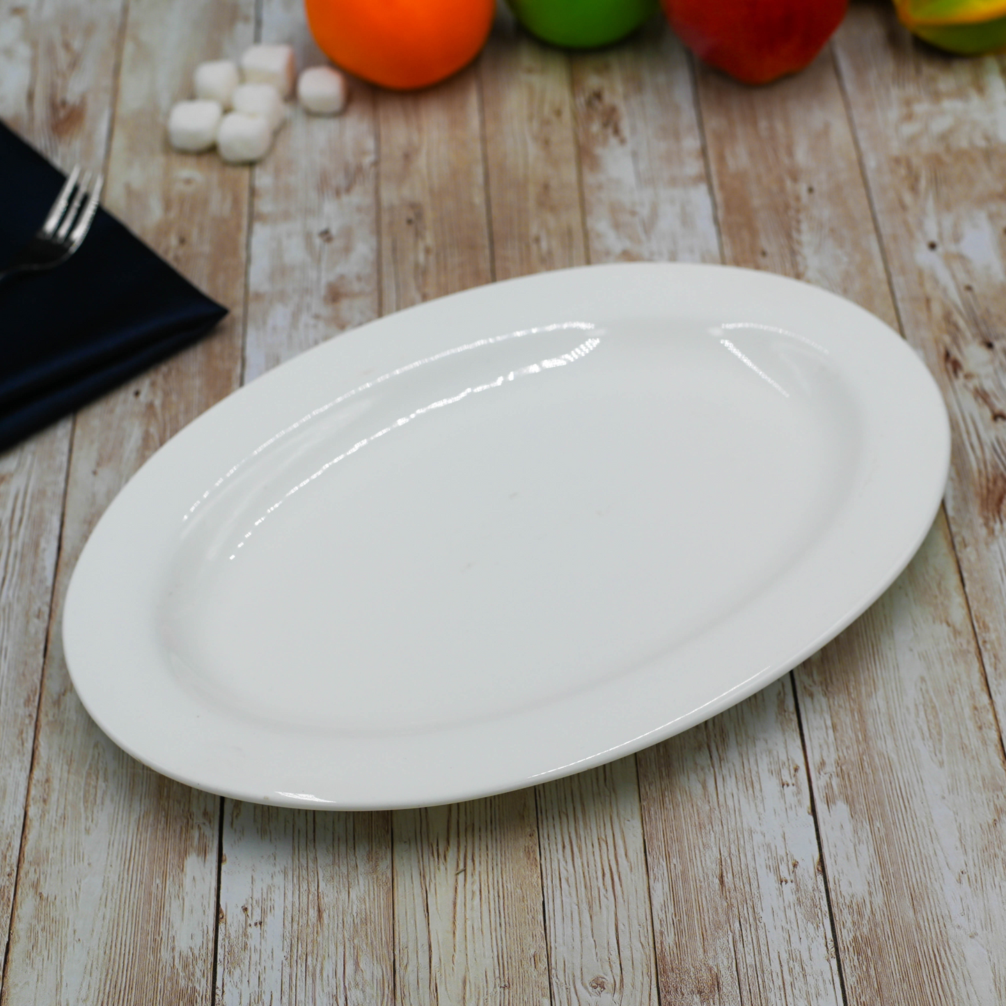 Wilmax Fine Porcelain White Professional Oval Plate / Platter 10" | WL-992024/A