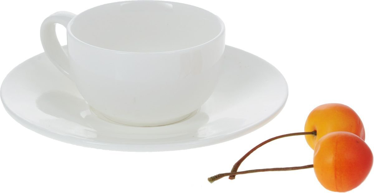 Wilmax [A] Fine Porcelain 3 Oz | 100 Ml Coffee Cup & Saucer WL-993002AB