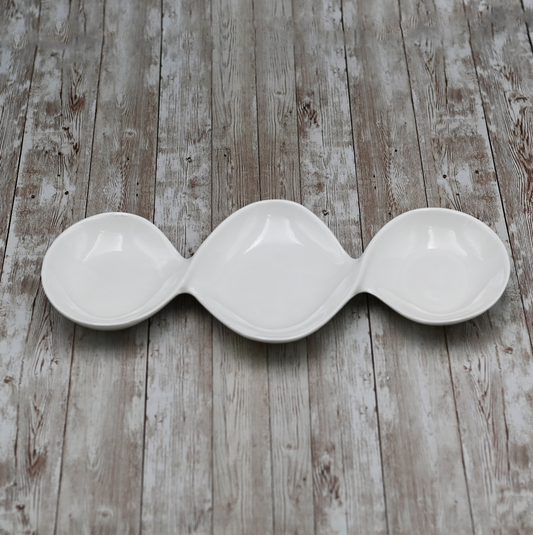 Wilmax [A] Fine Porcelain Divided Dish 14.5" | 37 Cm WL-992416/A