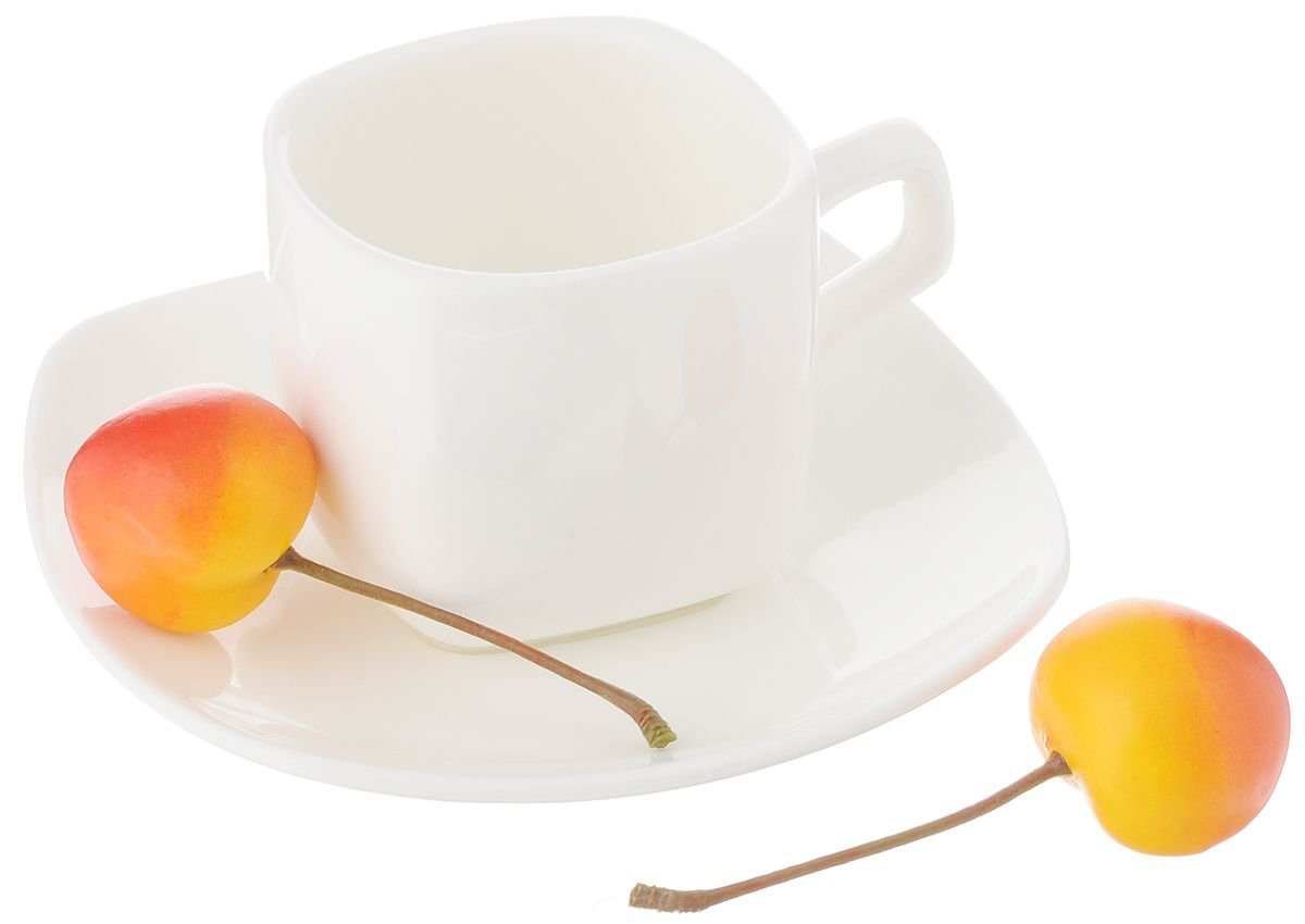 Wilmax [A] Fine Porcelain 3 Oz | 90 Ml Coffee Cup & Saucer WL-993041AB