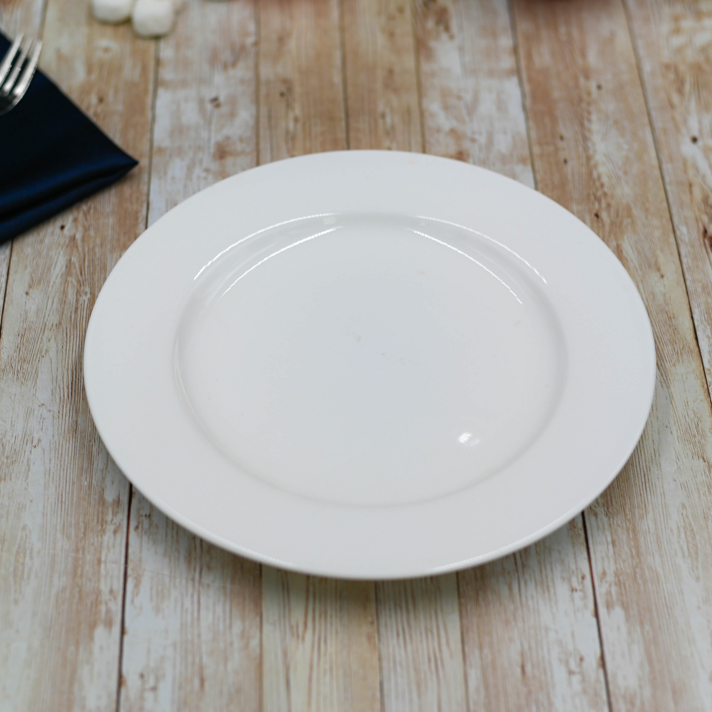 Wilmax Fine Porcelain Professional Rolled Rim White Dinner Plate 9" | 23 Cm WL-991179/A