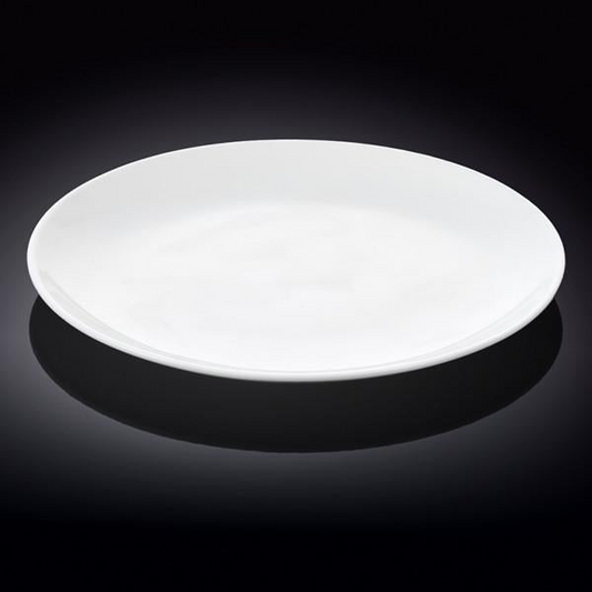 Wilmax Fine Porcelain Professional Rolled Rim White Round Plate / Platter 12" | 30.5 Cm WL-991024/A