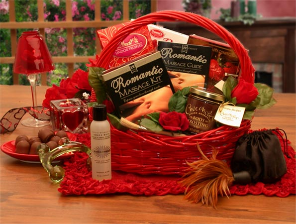 Romantic Massage Romance  Gift Basket - Wedding Gift Basket - honeymoon gift set
