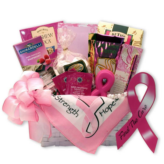 Find A Cure Breast Cancer Gift Basket - spa baskets for women gift