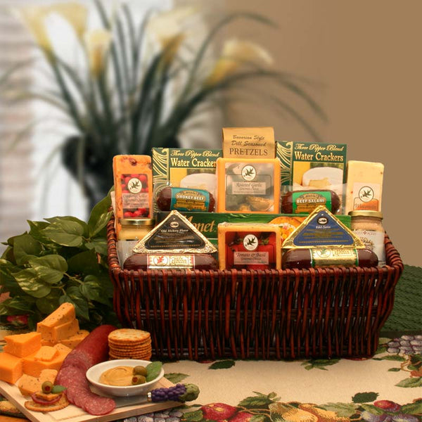 A Classic Selection Meat & Cheese Gourmet-Small - meat and cheese gift baskets