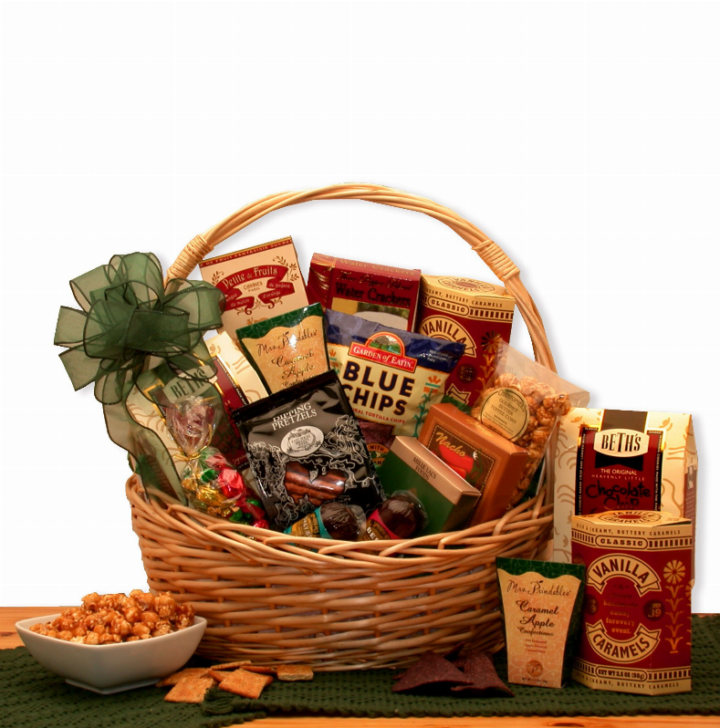 The Crowd Pleaser Snack Gift Basket- snack basket - snack gift basket
