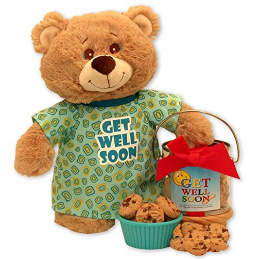 Friend on The Mend Monkey and Cookie Pail - get well soon basket - get well soon gifts for women - get well soon gifts for men